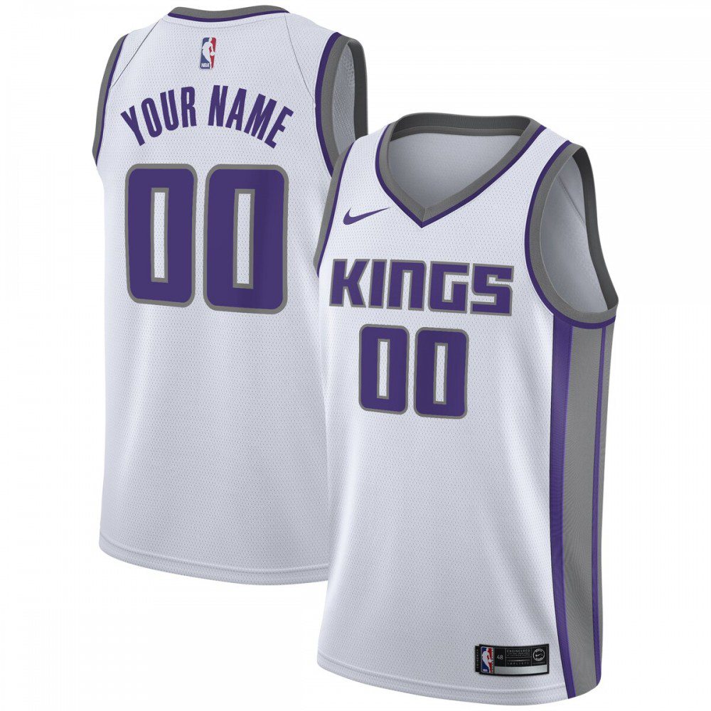Sacramento Kings 2020/21 Swingman Custom Jersey - Association Edition - White-Pro Kit Vault | Brand New 26/27 Sports Jerseys